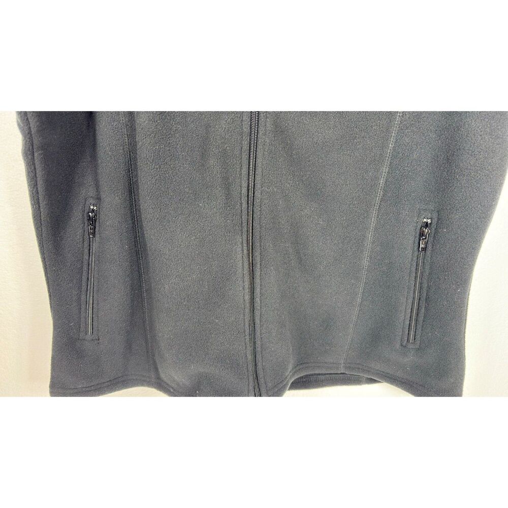Tri Mountain Fleece Vest Womens Large Black Zipper Pockets New - Picture 6 of 9
